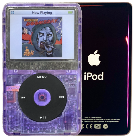 New Apple iPod Video Classic 5th & 5.5 Enhanced Atomic Purple / Black / Atomic Purple (Wine)