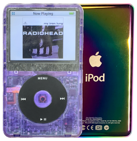 New Apple iPod Video Classic 5th & 5.5 Enhanced Atomic Purple / Black / Atomic Purple (Rainbow)
