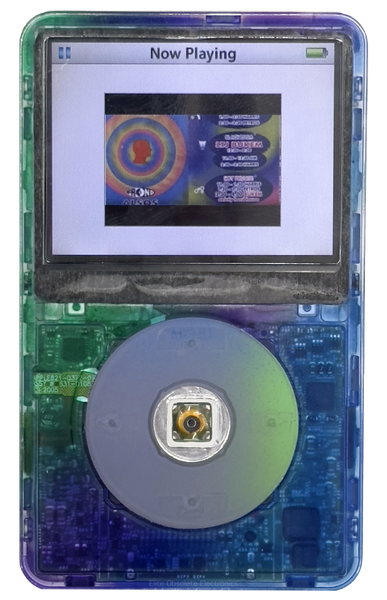 New Apple iPod Video Classic 5th & 5.5 Enhanced Atomic Surfside Aurora / Polychrome / Transparent (Rainbow)