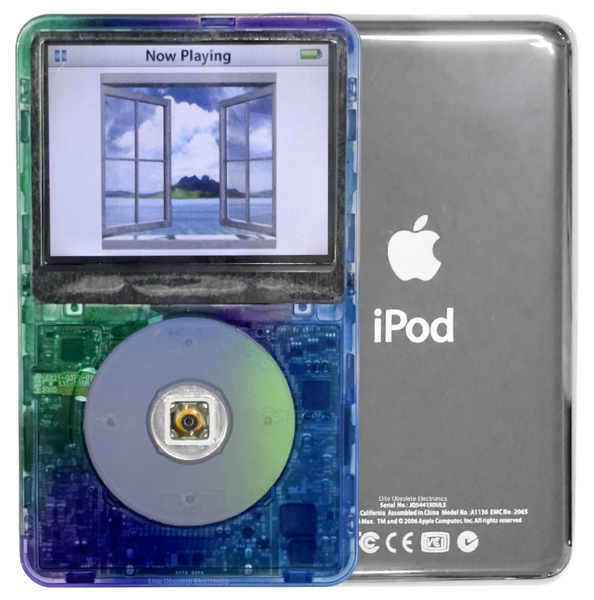 New Apple iPod Video Classic 5th & 5.5 Enhanced Atomic Surfside Aurora / Polychrome / Transparent (Silver)