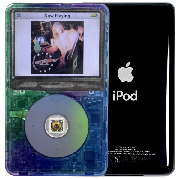 New Apple iPod Video Classic 5th & 5.5 Enhanced Atomic Surfside Aurora / Polychrome / Transparent (Black)