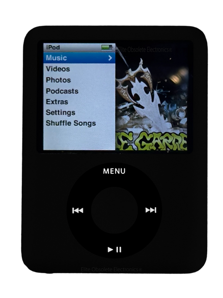 Apple iPod Nano 3rd Generation 8GB Slate Black A1236 MB261LL/A Refurbished 520mah