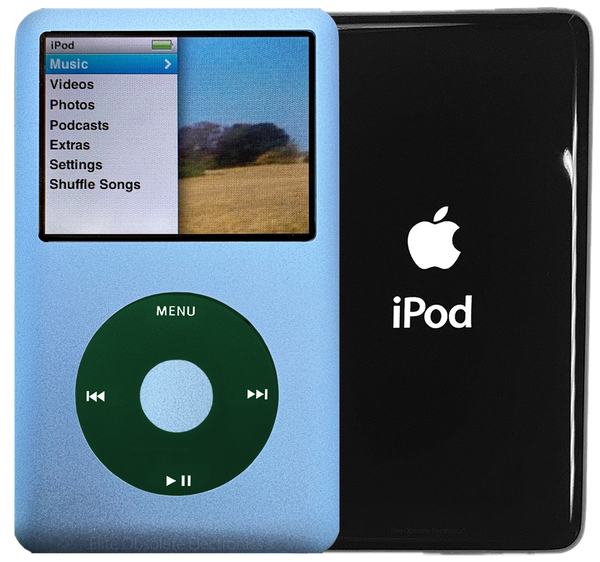 Apple iPod Classic 6th & 7th Generation Sky Blue / Dark Green
