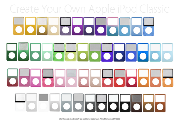 Create Your Own Apple iPod Classic 6th 7th Generation A1238 Tarkan iFlash SD Card 650mah 2000mah 3000mah