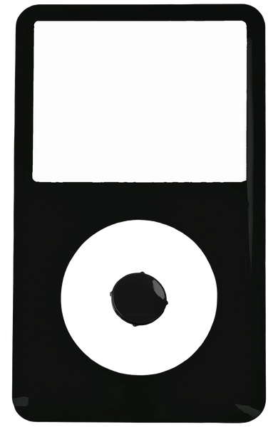 Black Faceplate For Apple iPod Classic 6th 7th Generation Plastic A1238