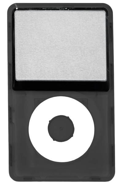 Black Crystal Clear Transparent Faceplate For Apple iPod Classic 6th 7th Generation A1238 Plastic