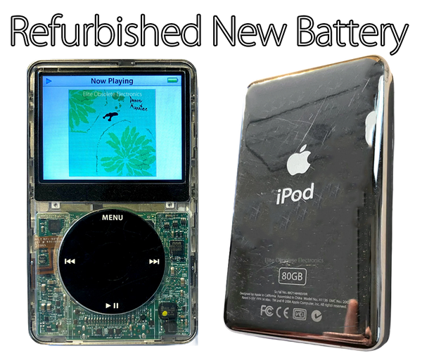 Refurbished Apple iPod Video 5th & 5.5 Enhanced Transparent Black Refurbished Apple iPod Video 5th & 5.5 Enhanced Transparent Black