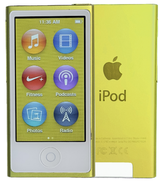 Refurbished Apple iPod Nano 7th Generation 16GB Yellow MD476LL/A A1446 New Battery