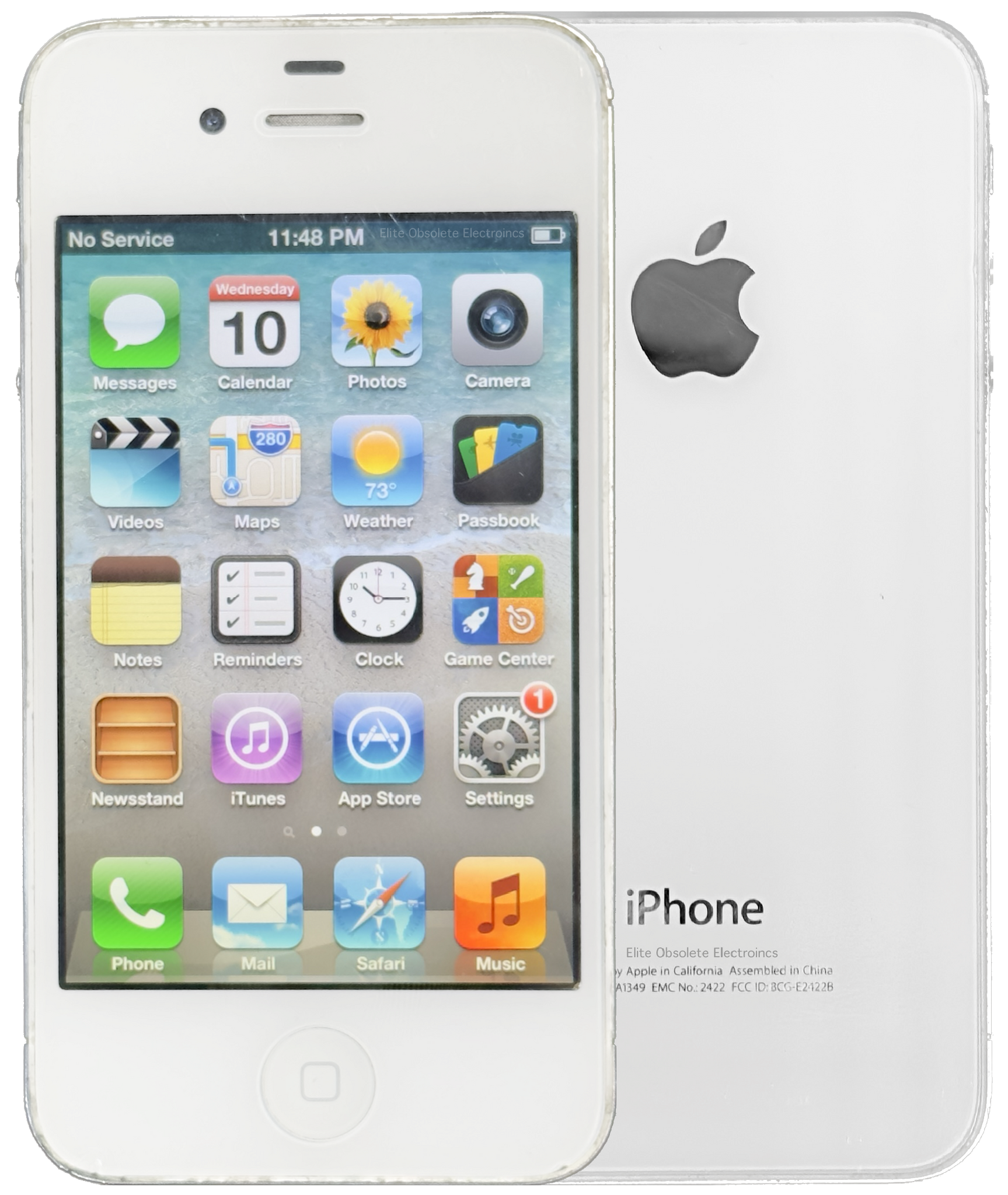 Refurbished Apple iPhone 4 16GB White Rare iOS 5.1.1 New Battery Refurbished Apple iPhone 4 16GB White Rare iOS 5.1.1 New Battery