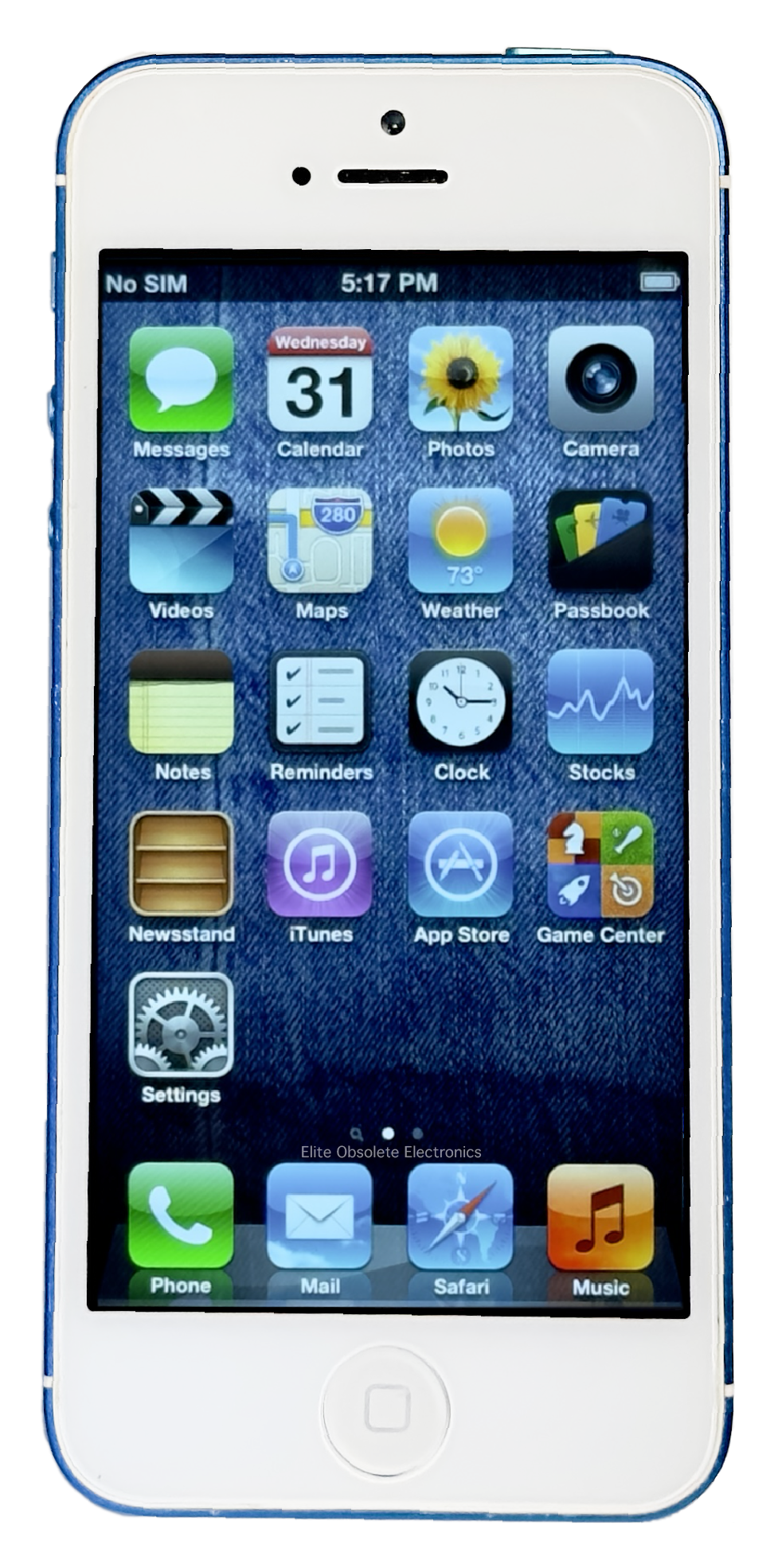 Refurbished Apple iPhone 5 16GB Cobalt Blue Custom Rare iOS 6.1.4