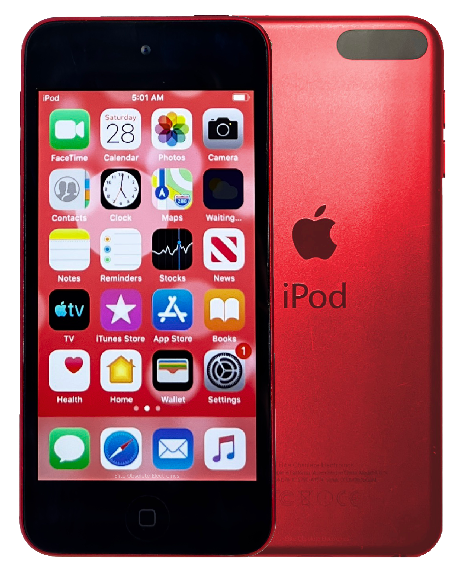 Refurbished Apple iPod Touch 6th Generation Product Red & Black 32GB A1574 MKJ22LL/A