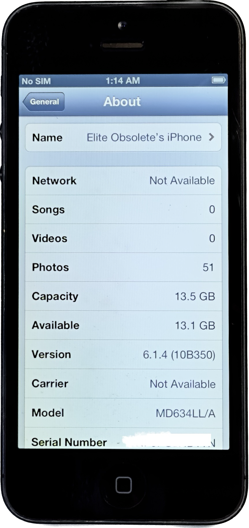 Refurbished Apple iPhone 5 16GB 32GB Slate Black Rare iOS 6.1.4 Refurbished Apple iPhone 5 16GB 32GB Slate Black Rare iOS 6.1.4