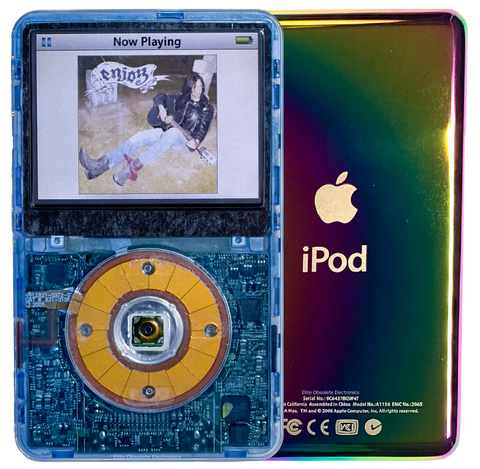 New Apple iPod Video Classic 5th & 5.5 Enhanced Atomic Ice / Transparent / Transparent (Rainbow)
