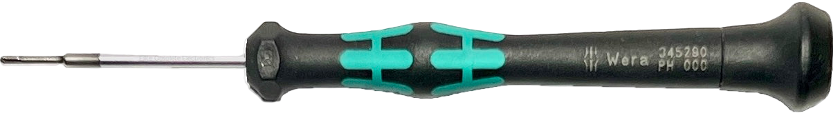 New Wera 345290 PH #000 40mm Magnetic Steel-Tip Phillips Head Screwdriver