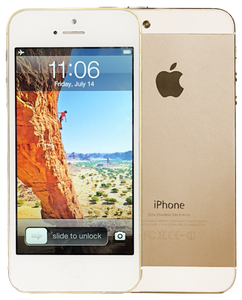 Refurbished Apple iPhone 5 16GB Gold & White Custom Rare iOS 6.1.4 New Battery