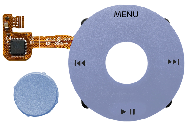 Steel Blue Click Wheel Flex for Apple iPod Classic 6th 7th Generation A1238