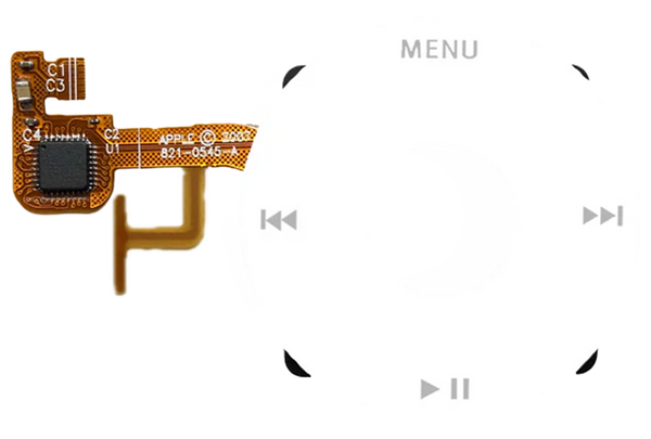 White Click Wheel Flex for Apple iPod Video 5th 5.5 Enhanced A1136