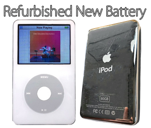 Refurbished White Apple iPod Video 5th & 5.5 Enhanced New Battery