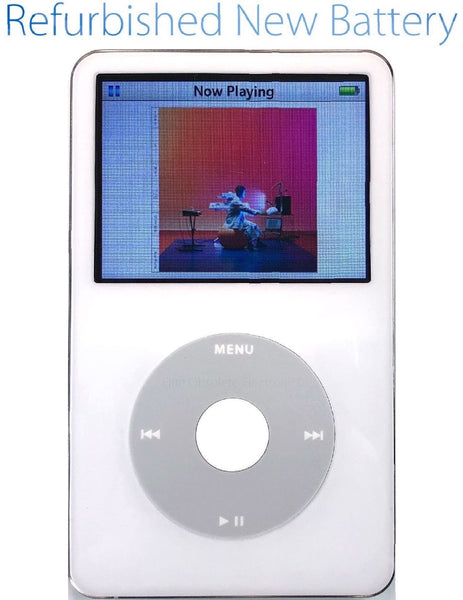 Refurbished White Apple iPod Video 5th & 5.5 Enhanced New Battery 650mah 850mah