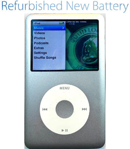 Refurbished Silver Apple iPod Classic 6th & 7th Generation New Battery 650mah 850mah