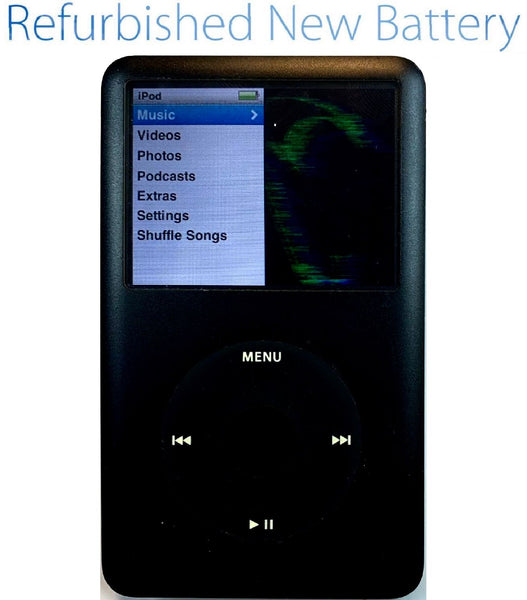 Refurbished Black Apple iPod Classic 6th & 7th Generation New Battery 650mah 850mah