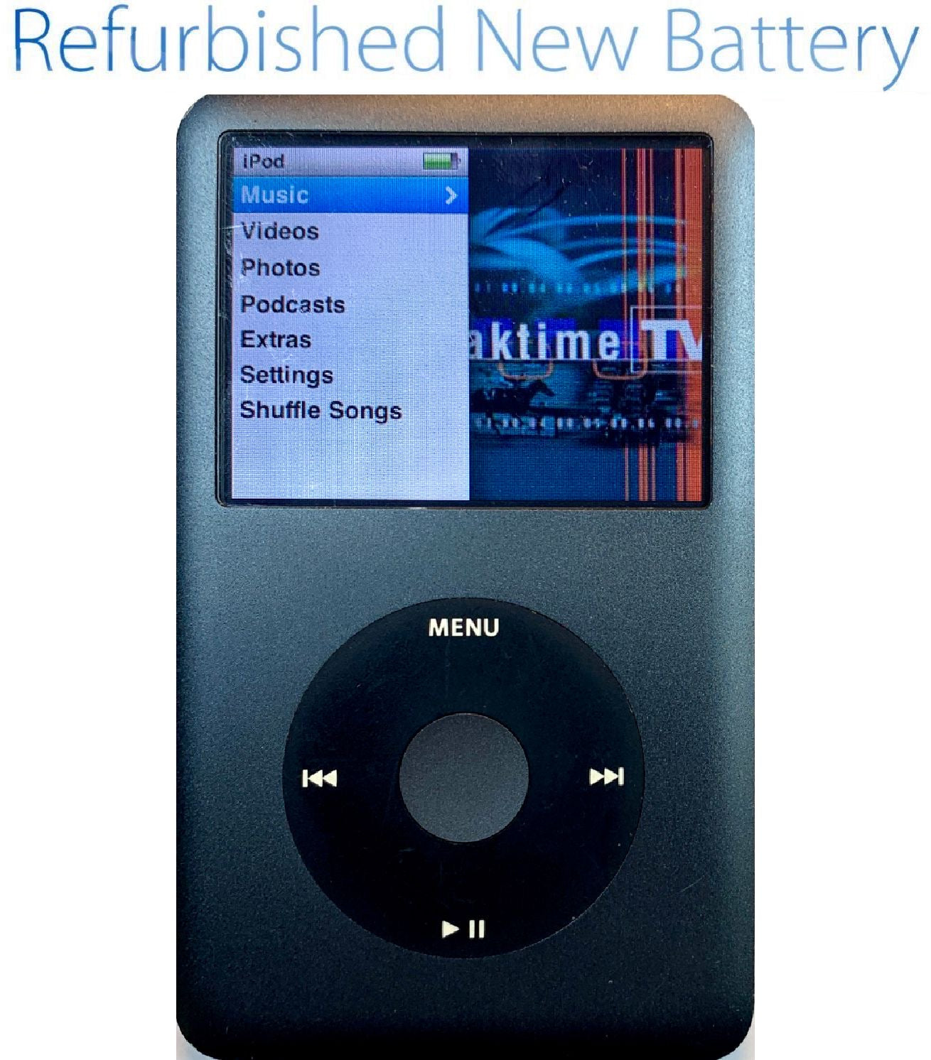 Refurbished Charcoal Gray Apple iPod Classic 6th & 7th Generation New Battery 650mah 850mah