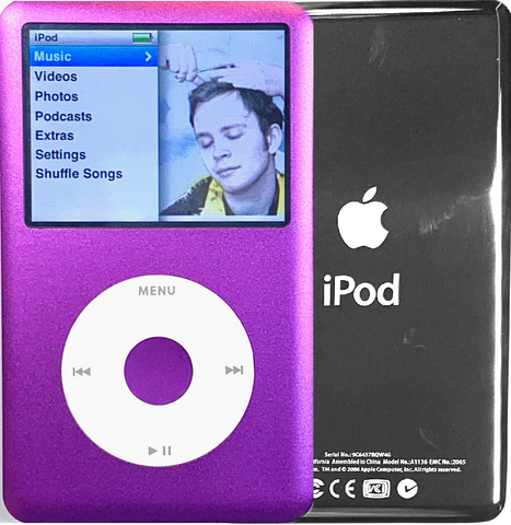 New Apple iPod Classic 6th & 7th Generation Purple / White / Purple