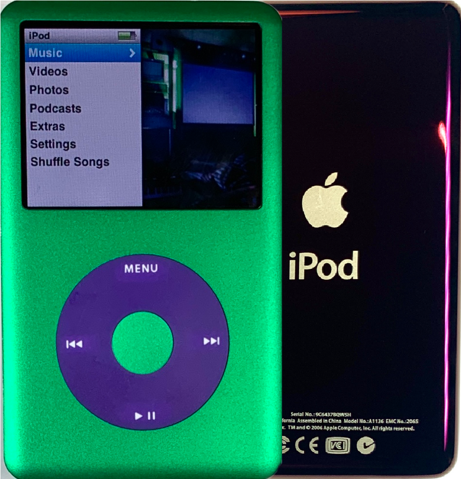 New Apple iPod Classic 6th & 7th Generation Green / Purple / Green (Wine)
