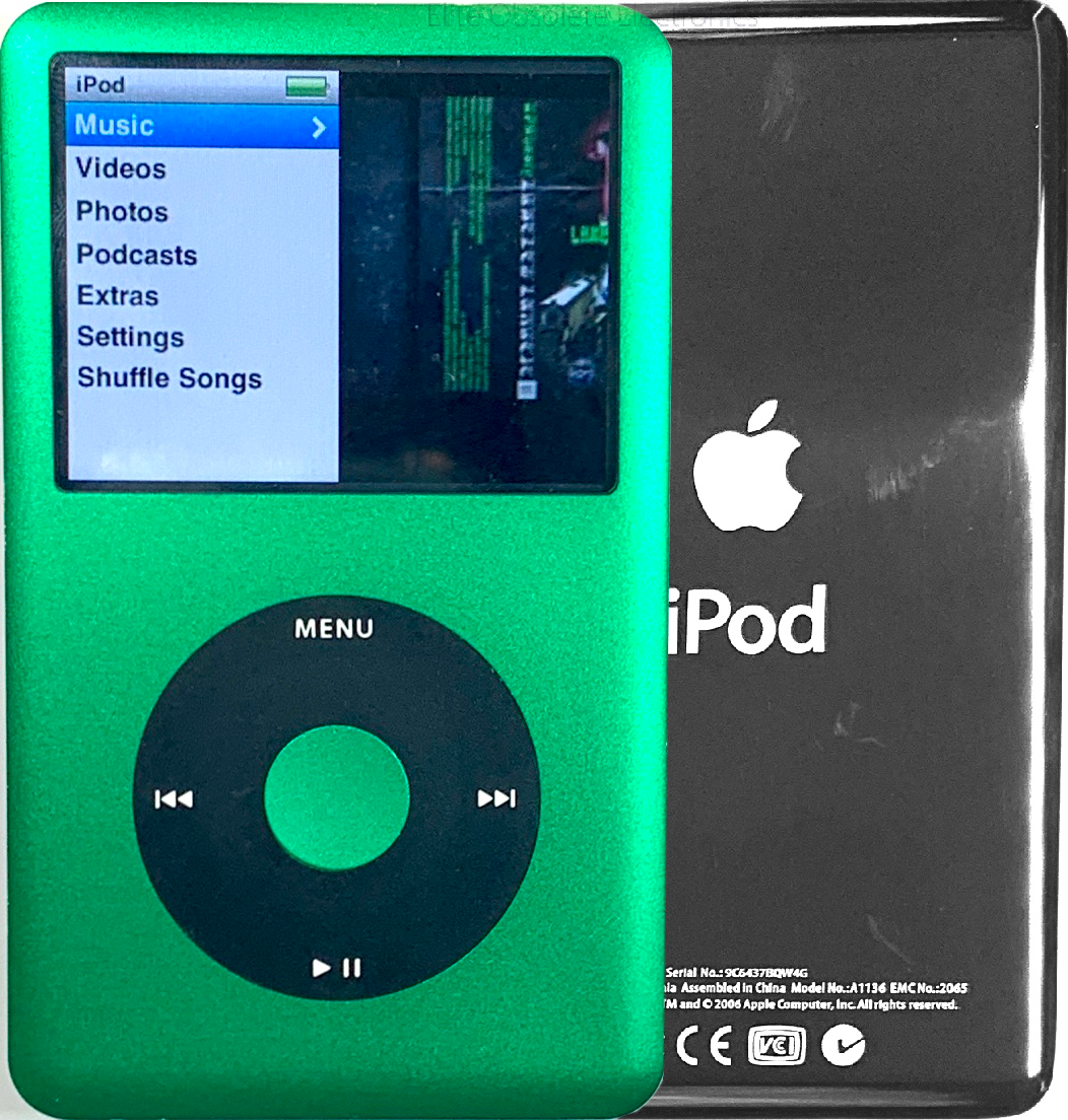 New Apple iPod Classic 6th & 7th Generation Green / Black / Green