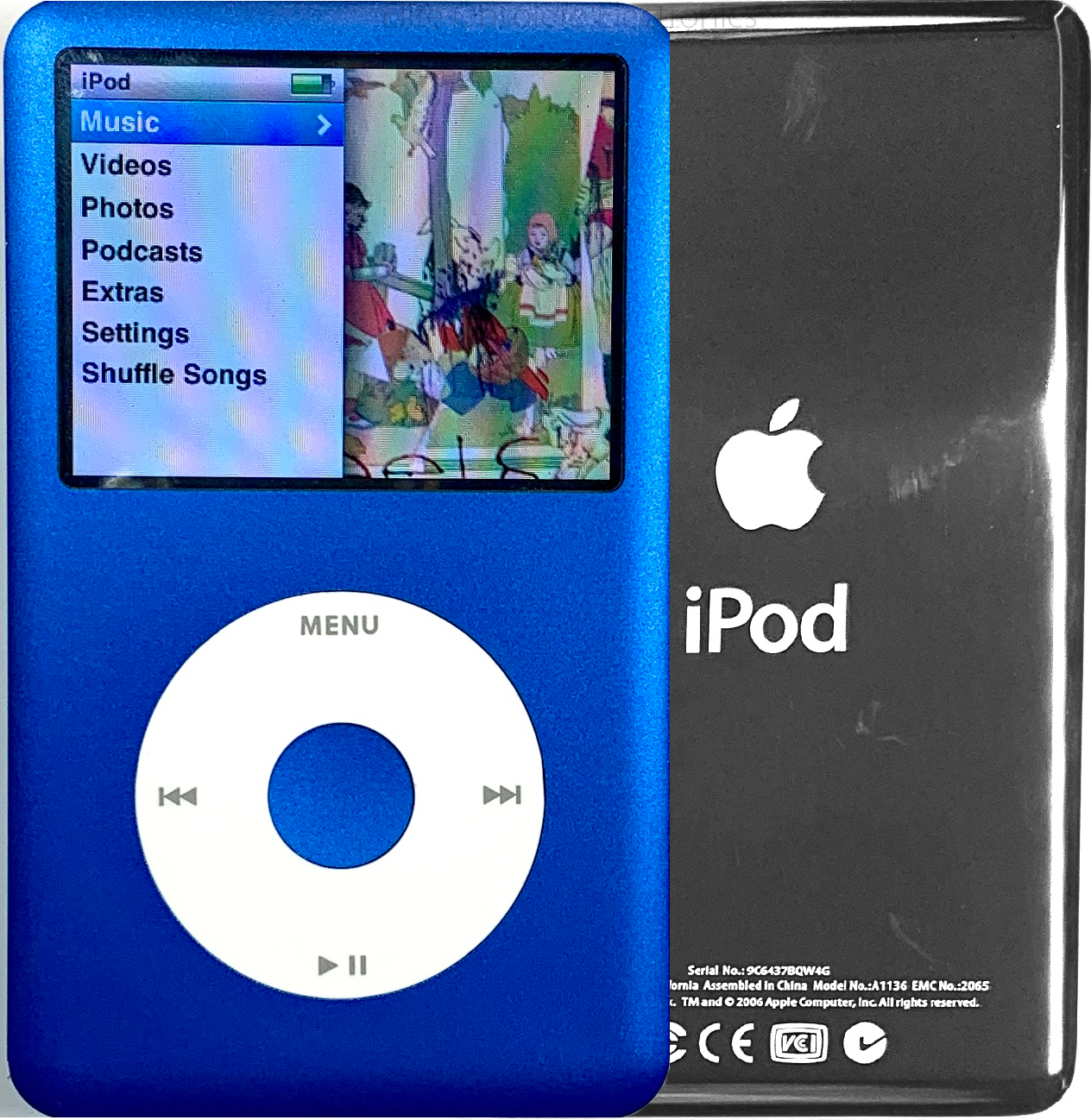 New Apple iPod Classic 6th & 7th Generation Blue / White / Blue