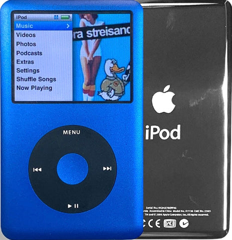 New Apple iPod Classic 6th & 7th Generation Blue / Black / Blue