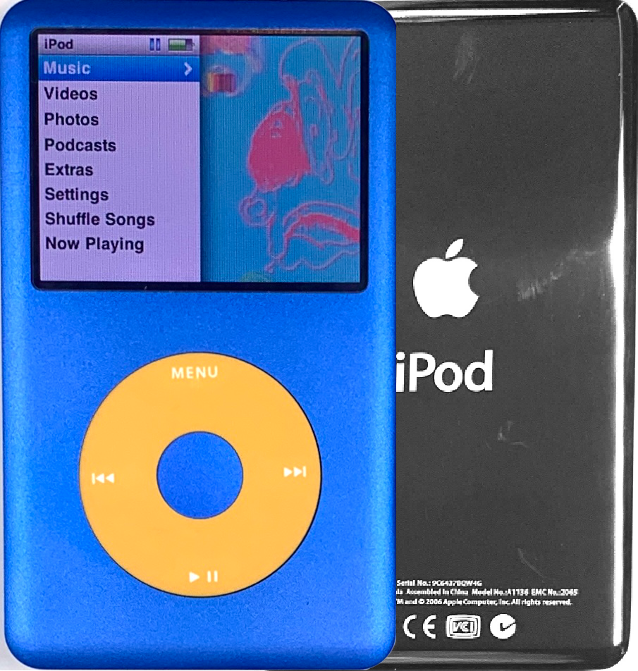 New Apple iPod Classic 6th & 7th Generation Blue / Yellow / Blue