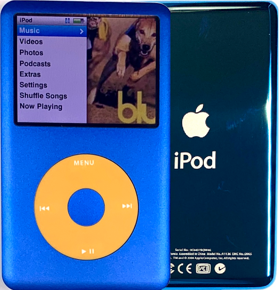 New Apple iPod Classic 6th & 7th Generation Blue / Yellow / Blue (Aqua)