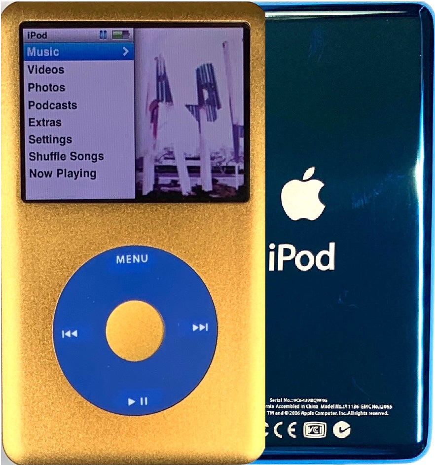 New Apple iPod Classic 6th & 7th Generation Gold / Blue / Gold (Aqua)