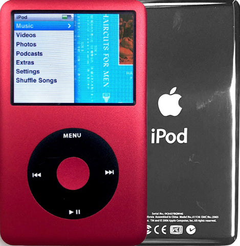 New Apple iPod Classic 6th & 7th Generation Red / Black / Red (Silver)