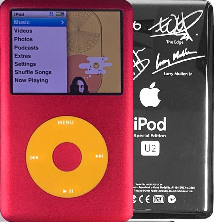 New Apple iPod Classic 6th & 7th Generation Red / Yellow / Red (U2 Special Edition Silver)