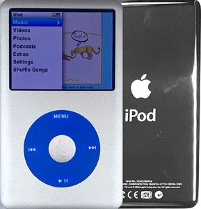 New Apple iPod Classic 6th & 7th Generation Silver / Blue / Silver