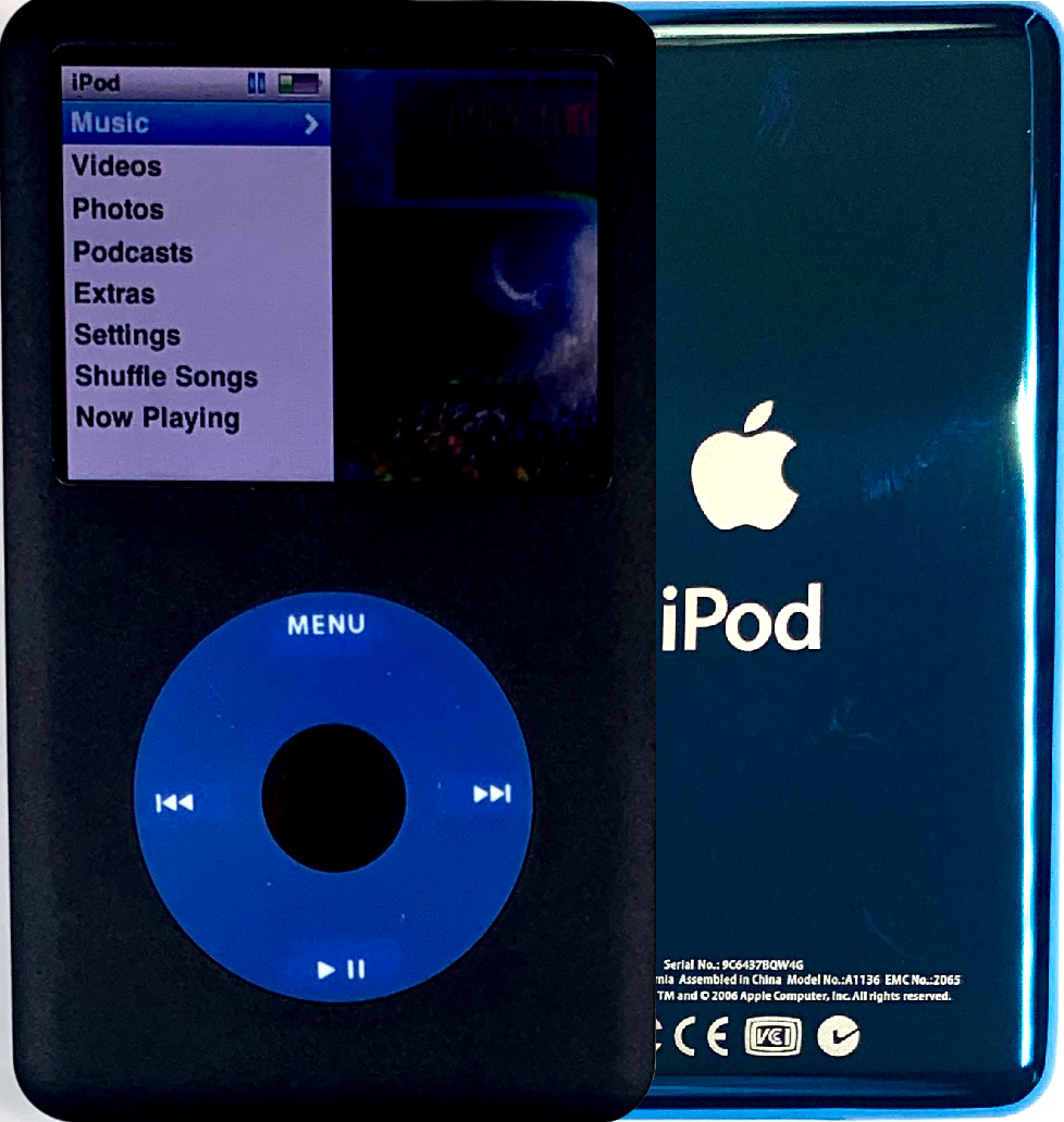 New Apple iPod Classic 6th & 7th Generation Black / Blue / Black (Aqua)