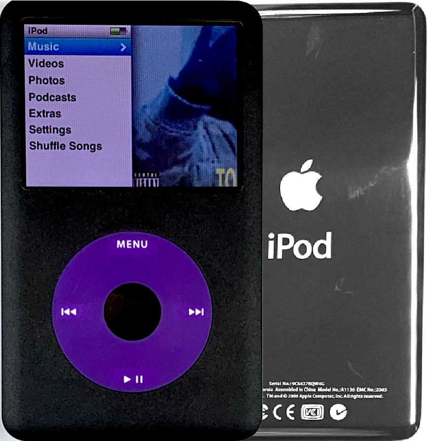 New Apple iPod Classic 6th & 7th Generation Black / Purple / Black