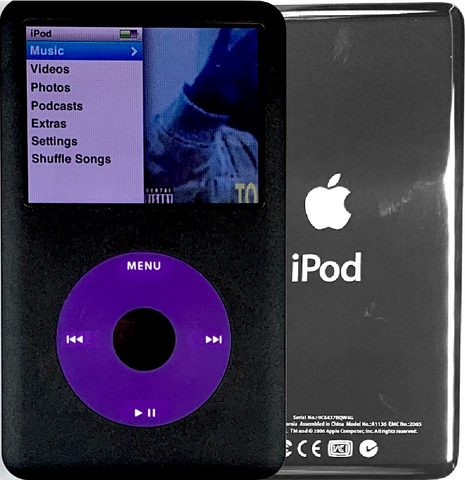New Apple iPod Classic 6th & 7th Generation Black / Purple / Black