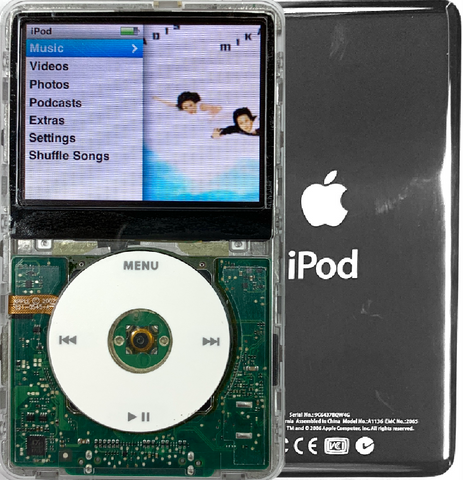 New Apple iPod Classic 6th & 7th Generation Transparent / White / Transparent