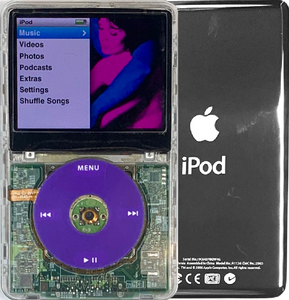 New Apple iPod Classic 6th & 7th Generation Transparent / Purple / Transparent