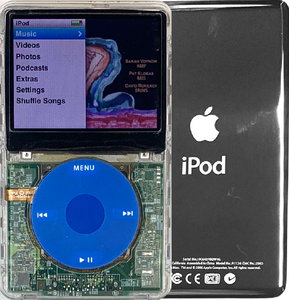 New Apple iPod Classic 6th & 7th Generation Transparent / Blue / Blue