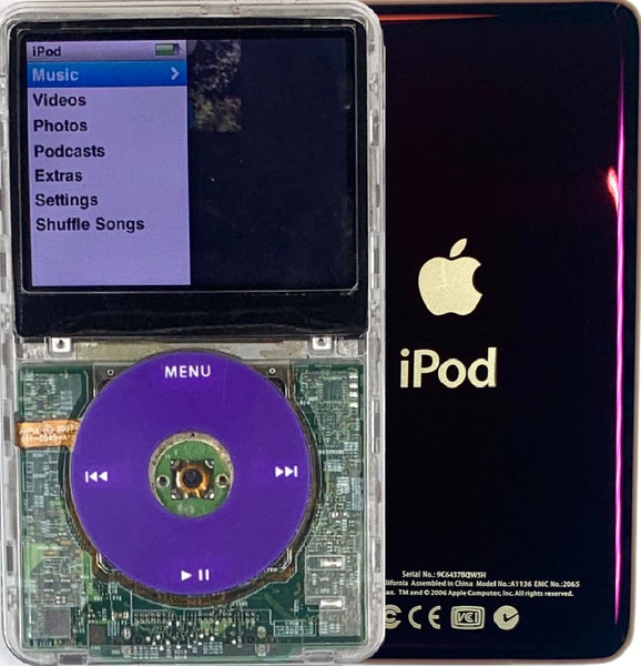 iPod classic SSD128GB&バッテリー交換済　紫スケルトンマスク Elite Obsolete Electronics New iPod Classic Black Gray Red 80GB - 1TB