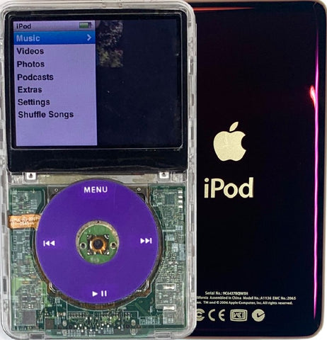 New Apple iPod Classic 6th & 7th Generation Transparent / Purple / Transparent (Wine)