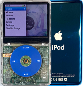New Apple iPod Classic 6th & 7th Generation Transparent / Blue / Transparent (Aqua)