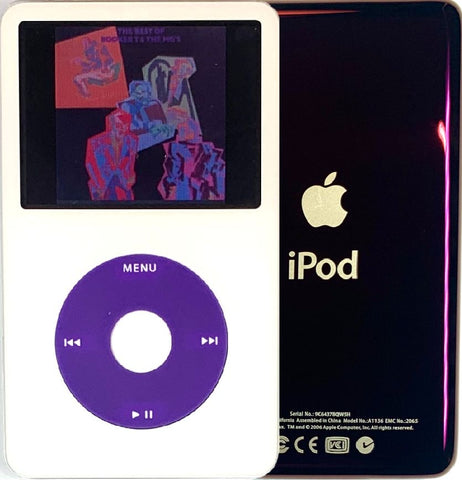 New Apple iPod Video Classic 5th & 5.5 Enhanced White / Purple / White (Wine)