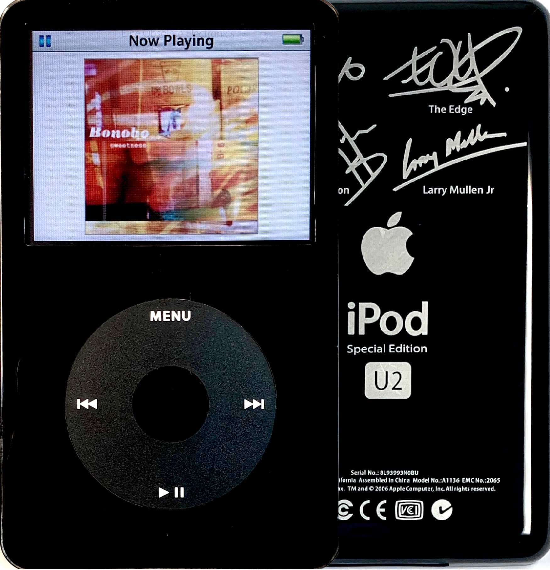 New Apple iPod Video Classic 5th & 5.5 Enhanced Black / Black / Black (U2 Special Edition Black)