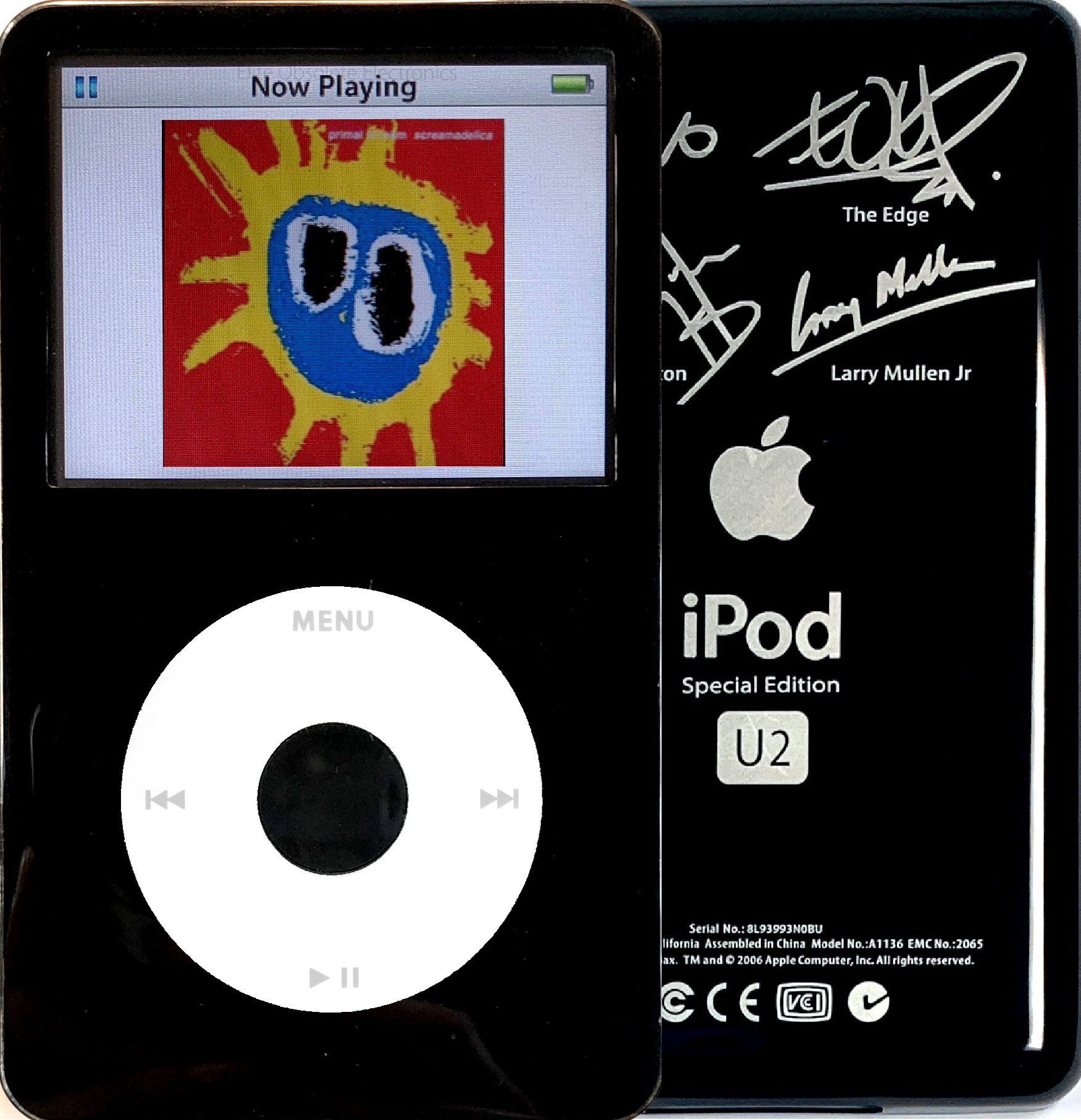 New Apple iPod Video Classic 5th & 5.5 Enhanced Black / White / Black (U2 Special Edition Black)