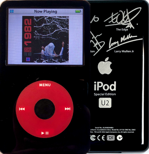 New Apple iPod Video Classic 5th & 5.5 Enhanced Black / Red / Black (U2 Special Edition Black)